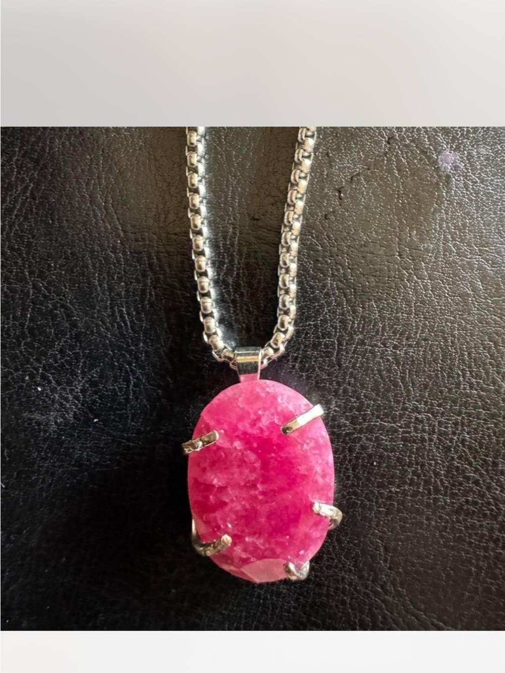 Ruby genuine pink Pendant 16-17ch Necklace - Women's Jewelry